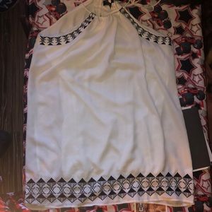 White/Navy Romeo + Juliet Couture Halter Dress